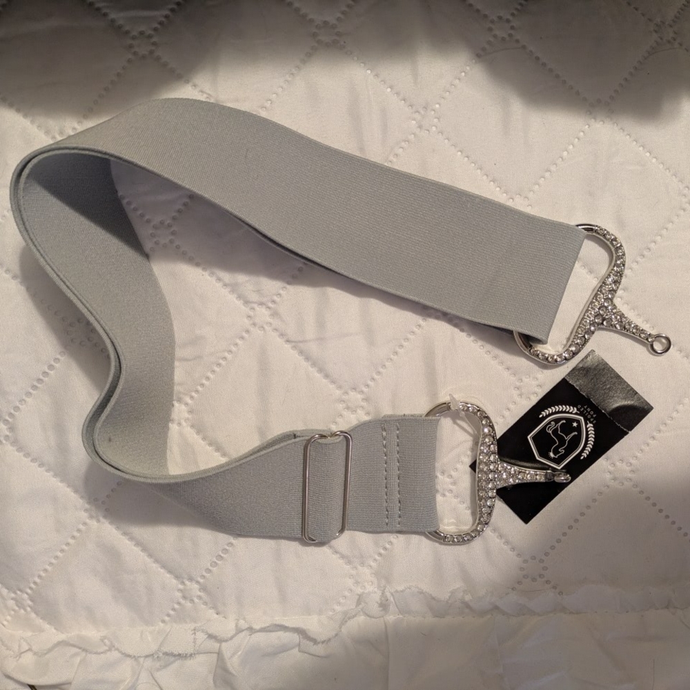 NWT Equestrian Belt With Rhinestone Buckle